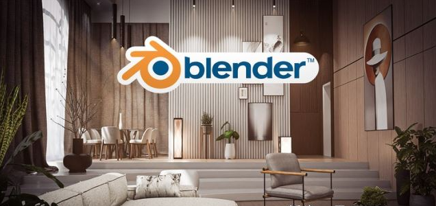 A007 Blender室内场景建模渲染基础教程 中英文字幕-123云盘设计资源工坊